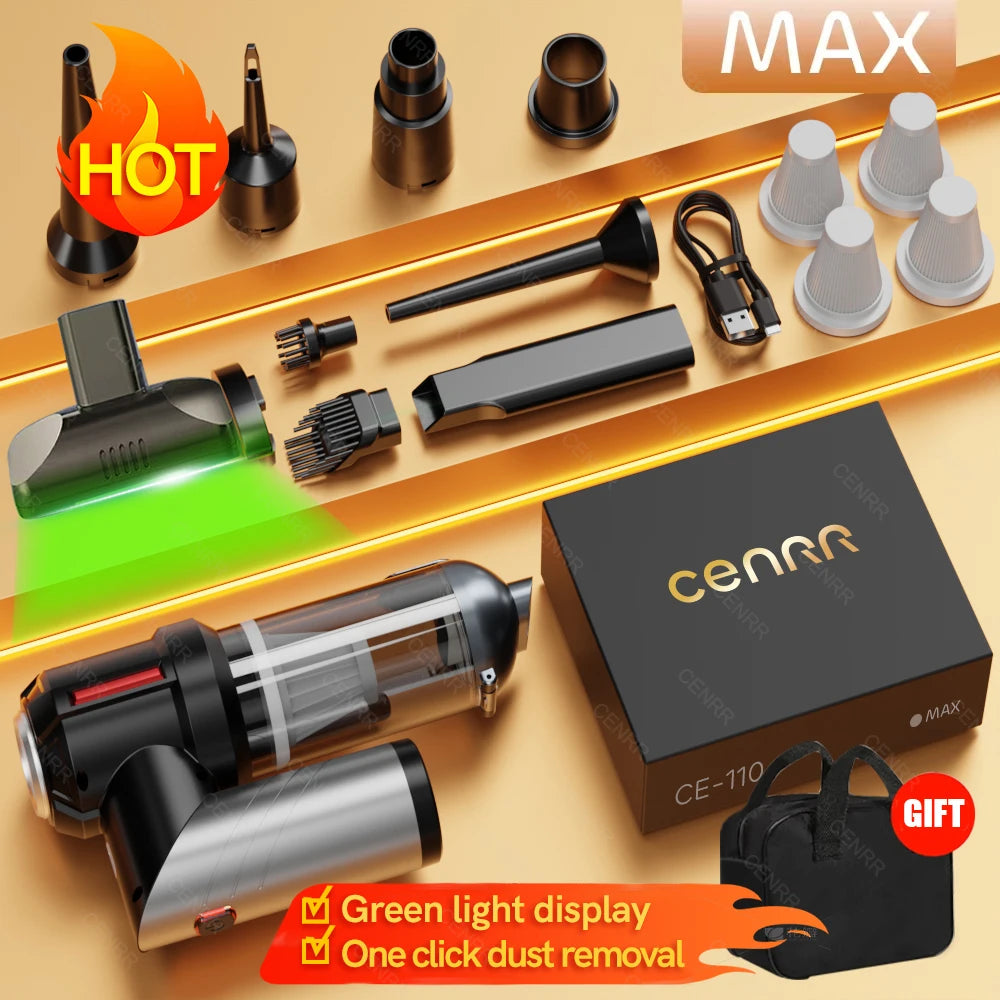 CENRR Car Vacuum Cleaner Mini 998000PA Powerful Cordless Portable Vacuum Cleaner for Home Appliance Handheld Blower Car Cleaner