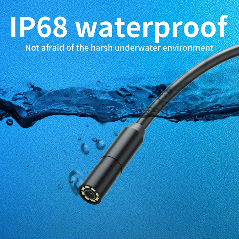 Industrial Endoscope Camera for iOS System HD 960P Waterproof Inspection Sewer Borescope Camera for Checking Car