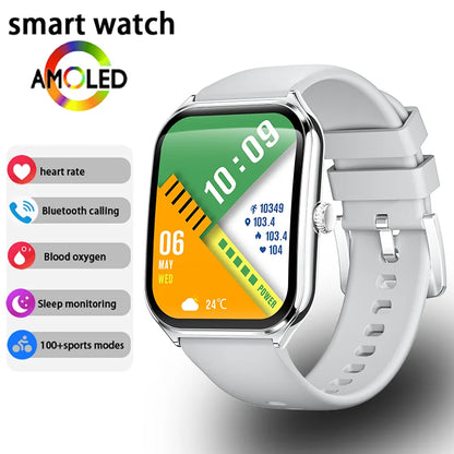 New Ultra Thin Smart Watch men 1.96" AMOLED 360*360 HD Pixel Display Always Show Time Call Reminder Smartwatch Ladies For huawei