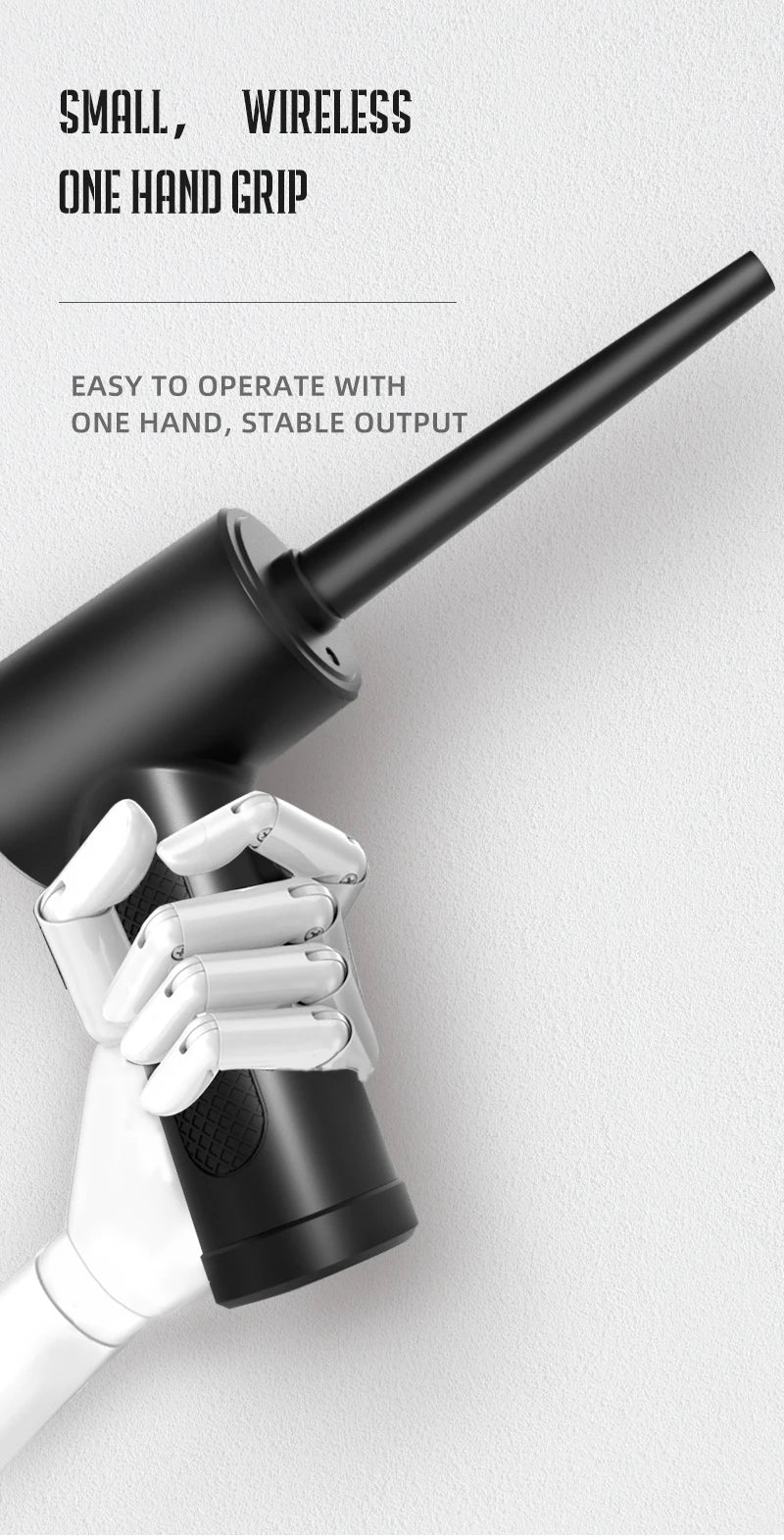 Protable Air Duster for Computer Cleaning 51000RPM Cordless Compressed Air Blower with LED Light for PC computers Keyboard Clean