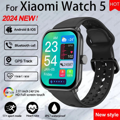 Xiaomi Watch 5 Global Version Men Women HD AMOLED Screen Heart Rate Bluetooth Call GPS Track Waterproof Sports Smart Watch