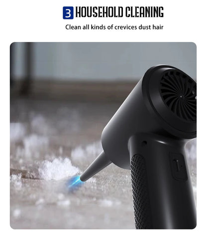 Protable Air Duster for Computer Cleaning 51000RPM Cordless Compressed Air Blower with LED Light for PC computers Keyboard Clean