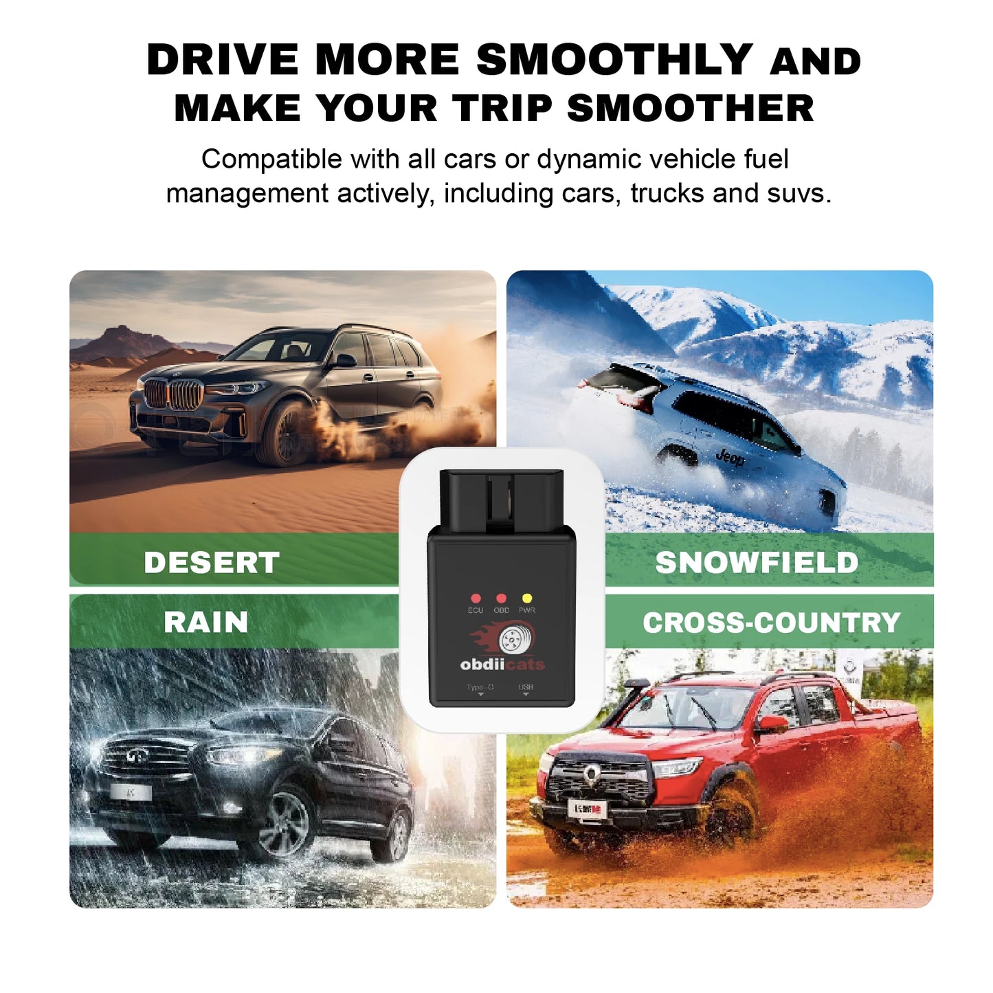 obdiicats OBD 2IN1 Fuel Saving With Fast Charger Chip Tuning Box For Benzine &Diesel Cars Increase Power Upgraded From HK-V3